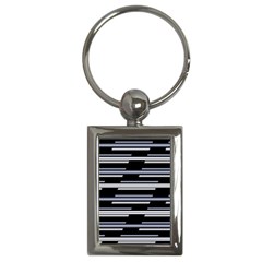 Skewed Stripes Pattern Design Key Chains (rectangle)  by dflcprints