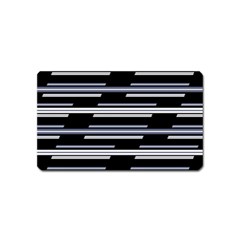 Skewed Stripes Pattern Design Magnet (name Card) by dflcprints