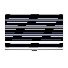 Skewed Stripes Pattern Design Business Card Holders by dflcprints