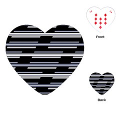 Skewed Stripes Pattern Design Playing Cards (heart)  by dflcprints