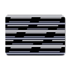 Skewed Stripes Pattern Design Small Doormat  by dflcprints