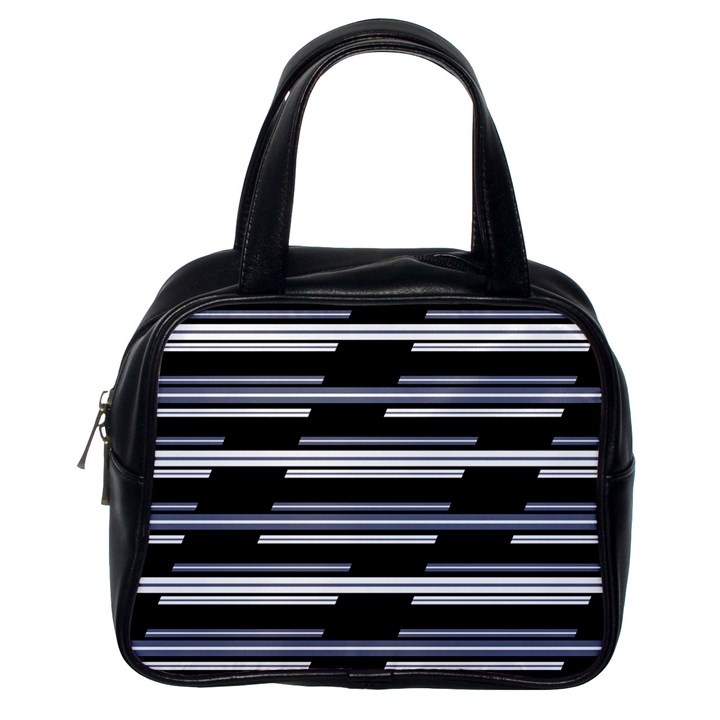 Skewed Stripes Pattern Design Classic Handbags (One Side)