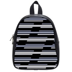 Skewed Stripes Pattern Design School Bag (small) by dflcprints