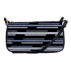 Skewed Stripes Pattern Design Shoulder Clutch Bags by dflcprints