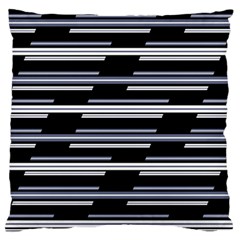 Skewed Stripes Pattern Design Large Flano Cushion Case (two Sides) by dflcprints