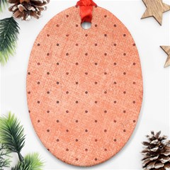 Dot Peach Ornament (oval) by snowwhitegirl