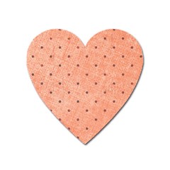 Dot Peach Heart Magnet by snowwhitegirl