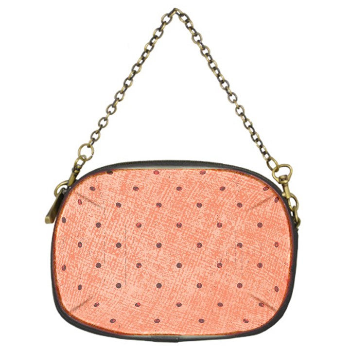 Dot Peach Chain Purses (One Side) 