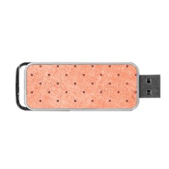 Dot Peach Portable Usb Flash (one Side) by snowwhitegirl