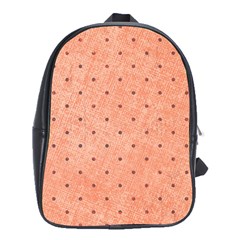 Dot Peach School Bag (xl) by snowwhitegirl