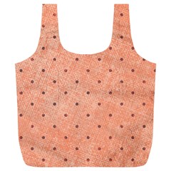 Dot Peach Full Print Recycle Bags (l)  by snowwhitegirl