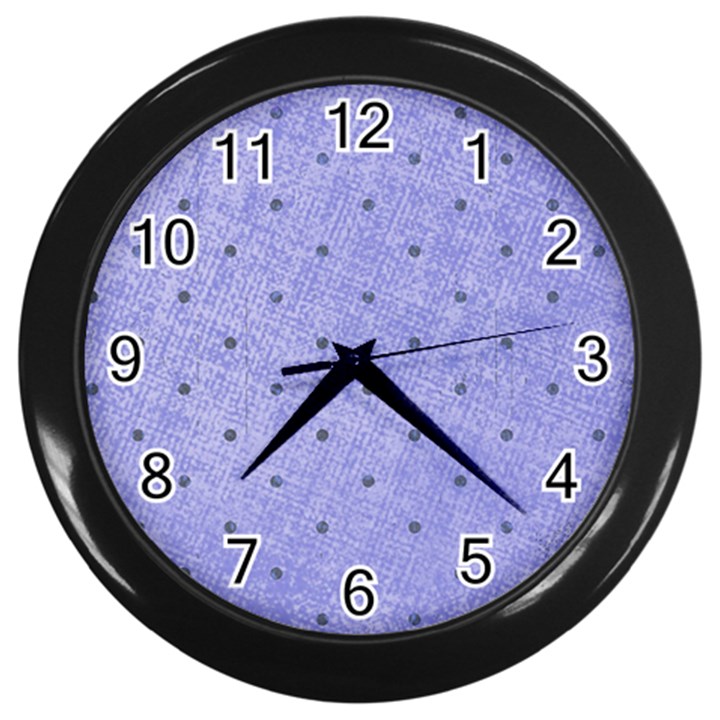 Dot Blue Wall Clocks (Black)