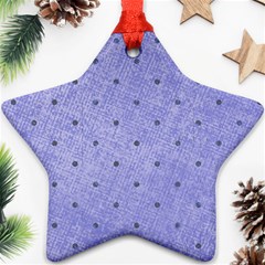 Dot Blue Star Ornament (two Sides) by snowwhitegirl