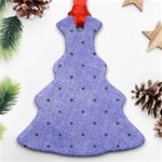 Dot Blue Christmas Tree Ornament (Two Sides) Front