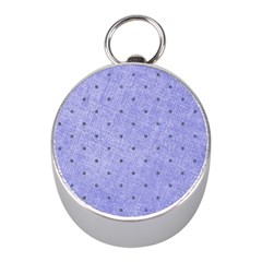 Dot Blue Mini Silver Compasses by snowwhitegirl