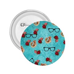 Vintage Glasses Blue 2 25  Buttons by snowwhitegirl