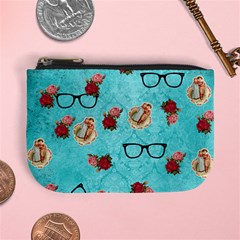 Vintage Glasses Blue Mini Coin Purses by snowwhitegirl