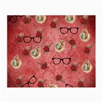 Vintage Glasses Rose Small Glasses Cloth Front