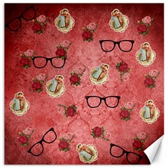 Vintage Glasses Rose Canvas 12  X 12   by snowwhitegirl