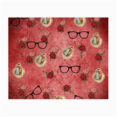 Vintage Glasses Rose Small Glasses Cloth (2-Side)