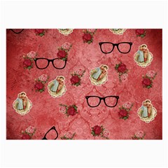 Vintage Glasses Rose Large Glasses Cloth by snowwhitegirl