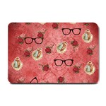 Vintage Glasses Rose Small Doormat  24 x16  Door Mat