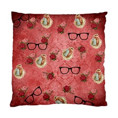 Vintage Glasses Rose Standard Cushion Case (two Sides) by snowwhitegirl