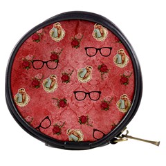 Vintage Glasses Rose Mini Makeup Bags