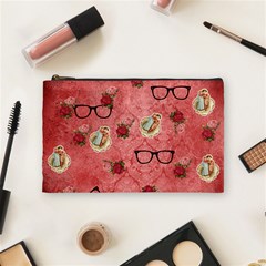 Vintage Glasses Rose Cosmetic Bag (Medium) 