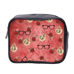 Vintage Glasses Rose Mini Toiletries Bag 2-Side