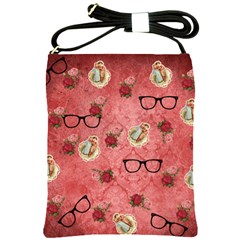 Vintage Glasses Rose Shoulder Sling Bags