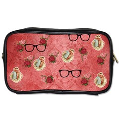 Vintage Glasses Rose Toiletries Bags