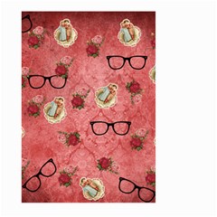 Vintage Glasses Rose Large Garden Flag (two Sides) by snowwhitegirl