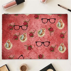 Vintage Glasses Rose Cosmetic Bag (XXL) 