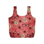 Vintage Glasses Rose Full Print Recycle Bags (S)  Front