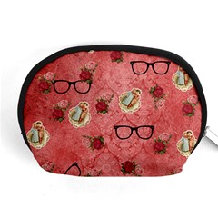 Vintage Glasses Rose Accessory Pouches (Medium) 