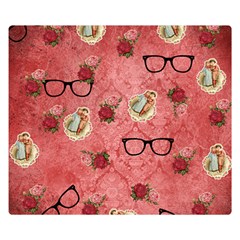 Vintage Glasses Rose Double Sided Flano Blanket (small)  by snowwhitegirl