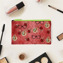 Vintage Glasses Rose Cosmetic Bag (XS)