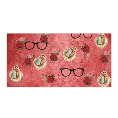 Vintage Glasses Rose Satin Wrap