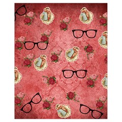 Vintage Glasses Rose Drawstring Bag (Small)