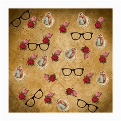 Vintage Glasses Beige Medium Glasses Cloth by snowwhitegirl