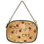 Vintage Glasses Beige Chain Purses (One Side)  Front