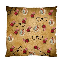 Vintage Glasses Beige Standard Cushion Case (one Side) by snowwhitegirl