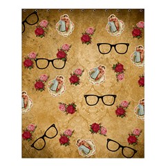 Vintage Glasses Beige Shower Curtain 60  X 72  (medium) 