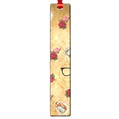 Vintage Glasses Beige Large Book Marks by snowwhitegirl