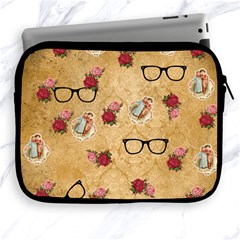 Vintage Glasses Beige Apple Ipad 2/3/4 Zipper Cases by snowwhitegirl