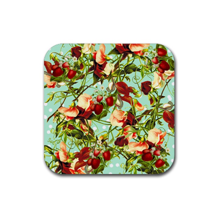 Fruit Blossom Rubber Coaster (Square) 