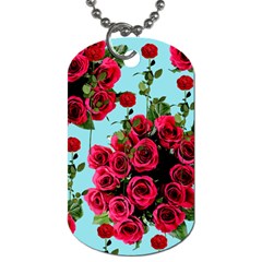 Roses Blue Dog Tag (two Sides) by snowwhitegirl