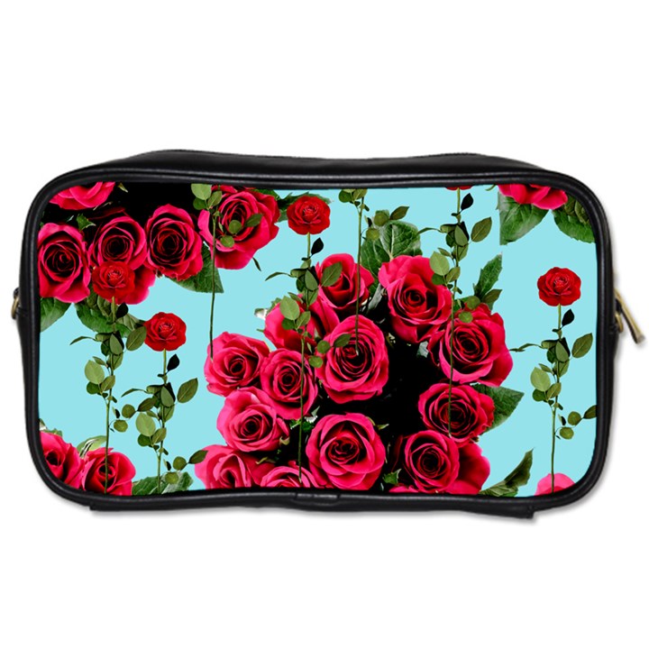 Roses Blue Toiletries Bags