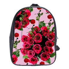 Roses Pink School Bag (xl) by snowwhitegirl